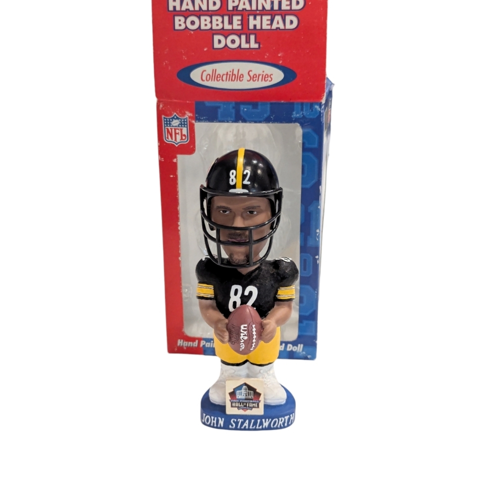 Vtg John Stallworth Pittsburgh Steelers NFL Hall Of Fame Collectible Bobblehead